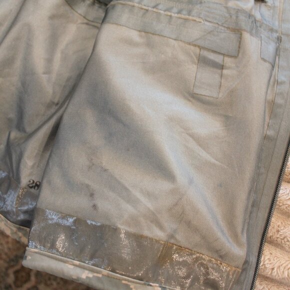 Air Force Tiger Stripe Parka All Purpose Environmental Camoflage Apecs Sz Large - Picture 11 of 16